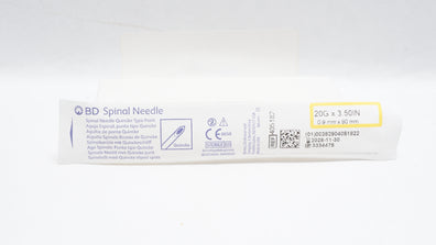 BD 405182 Spinal Ndle Quincke Type Point 20G x 3.50inch